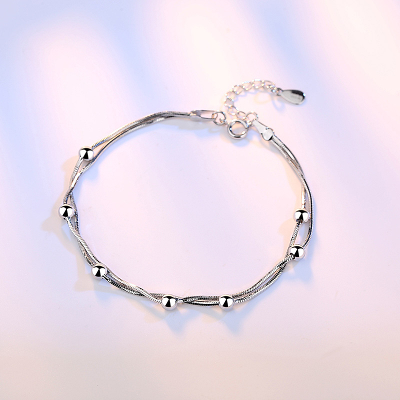 Classic Women's Silver Charm Bracelet